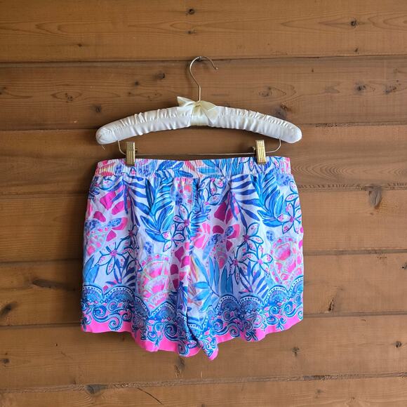 Lilly Pulitzer Katia Short in Rainforest Retreat Medium Summer Flowy Bottom Boho - Picture 3 of 6